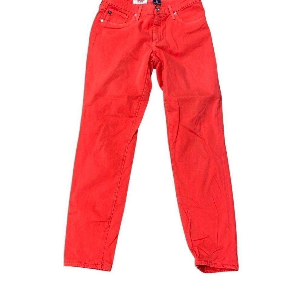 Adriano Goldschmied The Stilt Cigarette Leg Jeans Red Women Sz 29R Made In USA - Picture 2 of 6